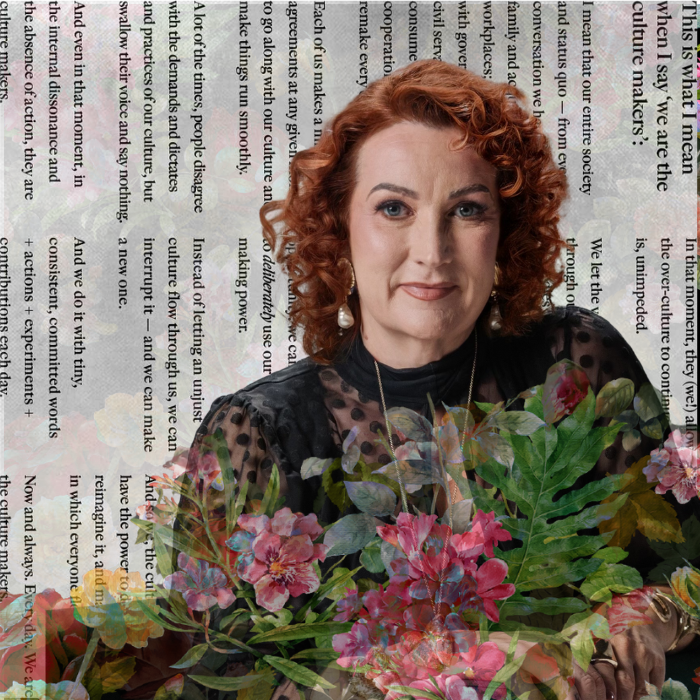 kelly diels black polka dot dress floral overlay