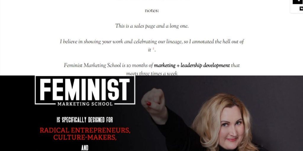 feminist marketing school before and after I published then polished